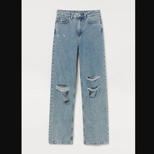 H&M Loose Straight High Jeans